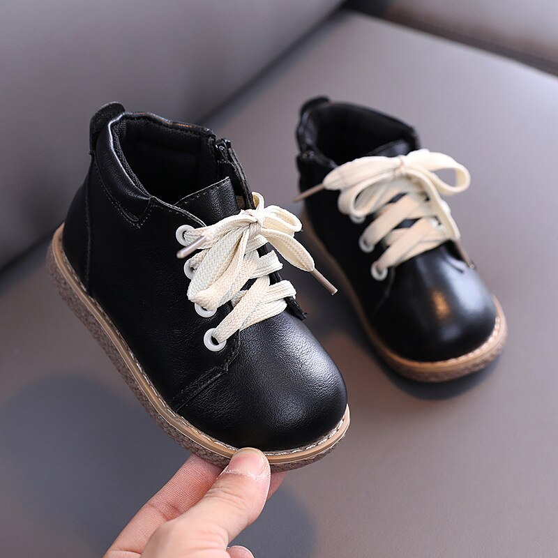 Herfst winter baby meisjes jongens laarzen outdoor kinderlaarzen waterdichte waterdichte kinder casual laarzen baby peuter schoenen: Zwart / 28( binnenzool 17.0 cm)