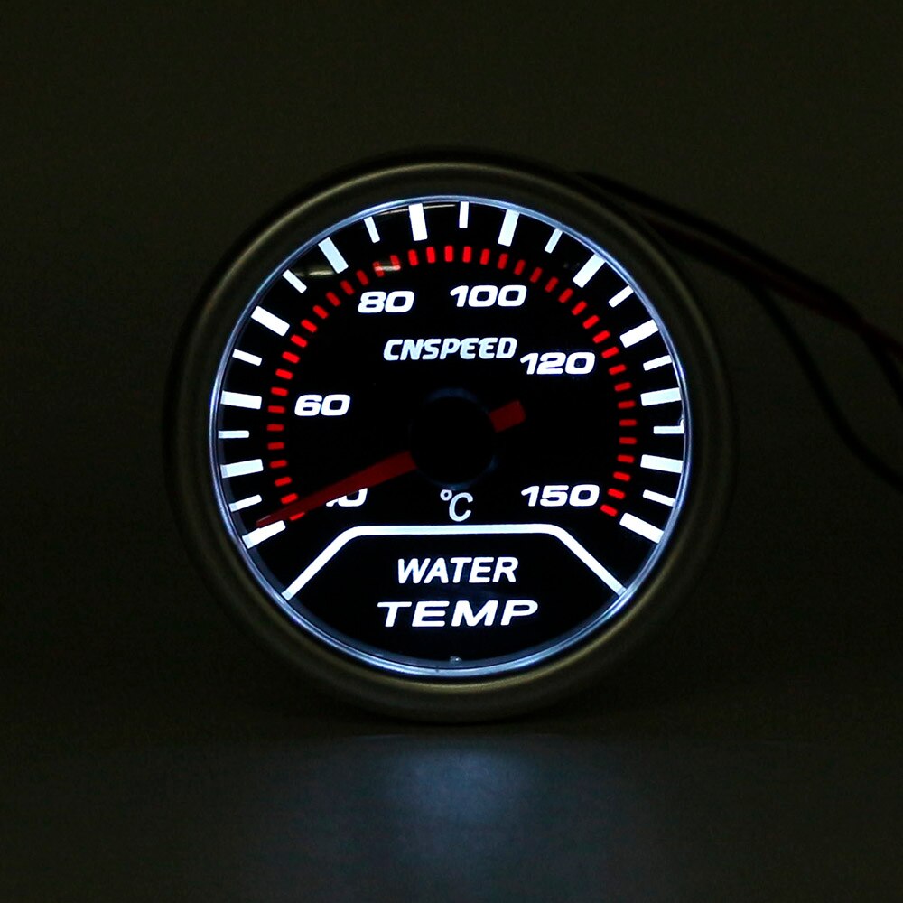 2"52mm smoke 270 Degree water Temperature gauge Water temp meter car meter tachometer with water temperature sensor adapter