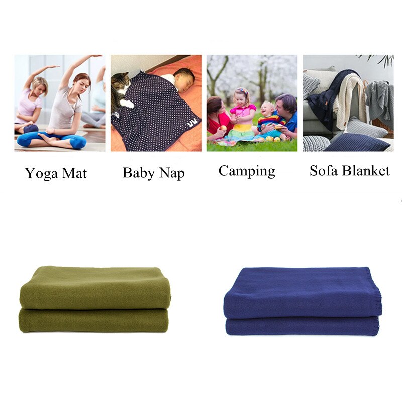 Txz 170*130 Draagbare Outdoor Camping Fleece Deken Ultralichte Kamp Tent Bed Slaapzak Dubbele Fluwelen Deken voor Reizen