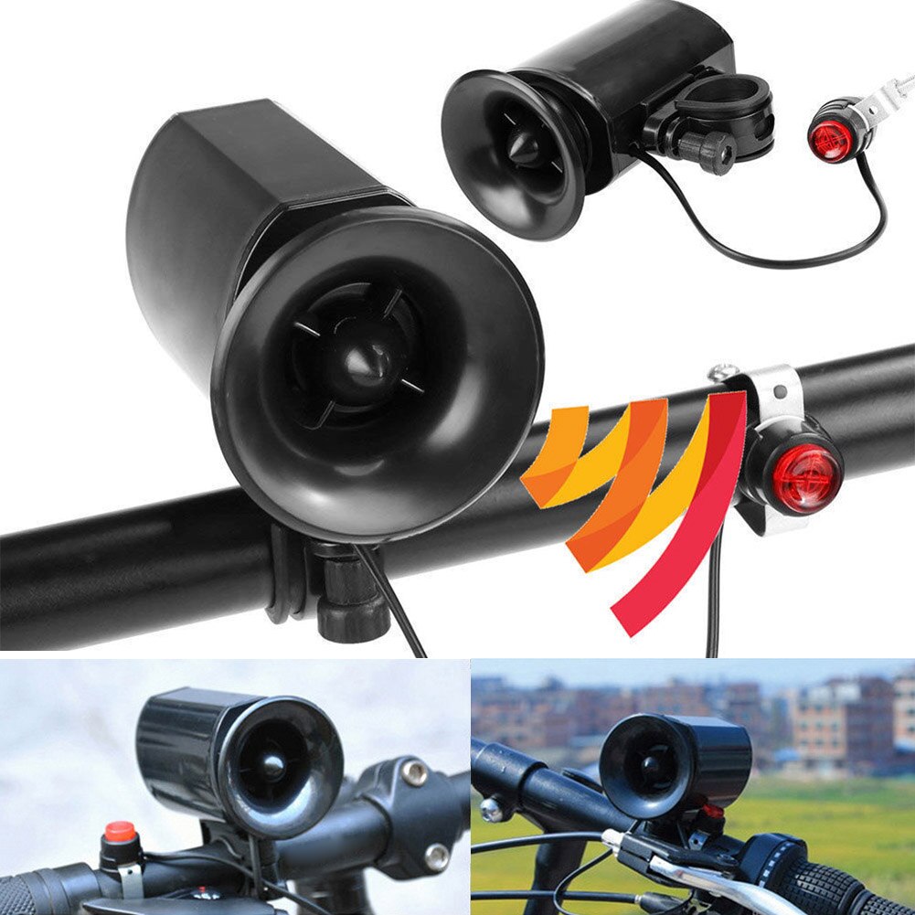 Super Loud Bike Electric Horn 6 Sound Loud Bicycle Bell Ring Siren Alarm Speaker ALS88