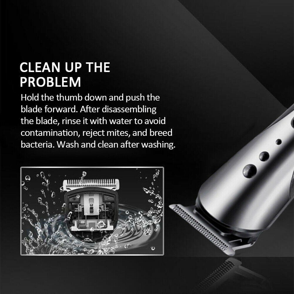 Kemei 1407 uppladdningsbara 3 in1 elektriska vattentäta trådlösa hårtrimmer skägg näsa öron rakapparat hårklippare för män