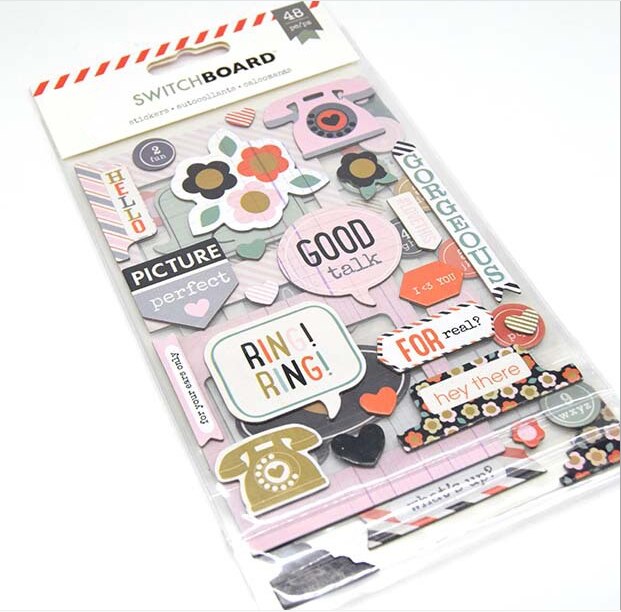 48Pcs Bericht Cardstock Gestanst Stickers Voor Scrapbooking Gelukkig Planner/Card Making/Journaling Project Craft