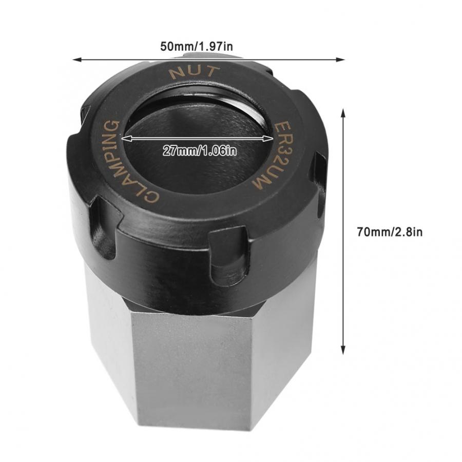 Er32 hex collet blok firkantet skaft fjeder chuckfor cnc drejebænk gravering maskine