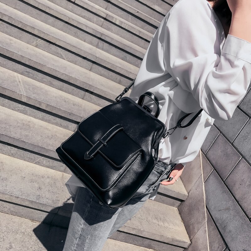 Femmes rétro moraillon sac à dos sacs en cuir PU sac à dos femmes sacs d'école pour adolescents filles de luxe petits sacs à dos