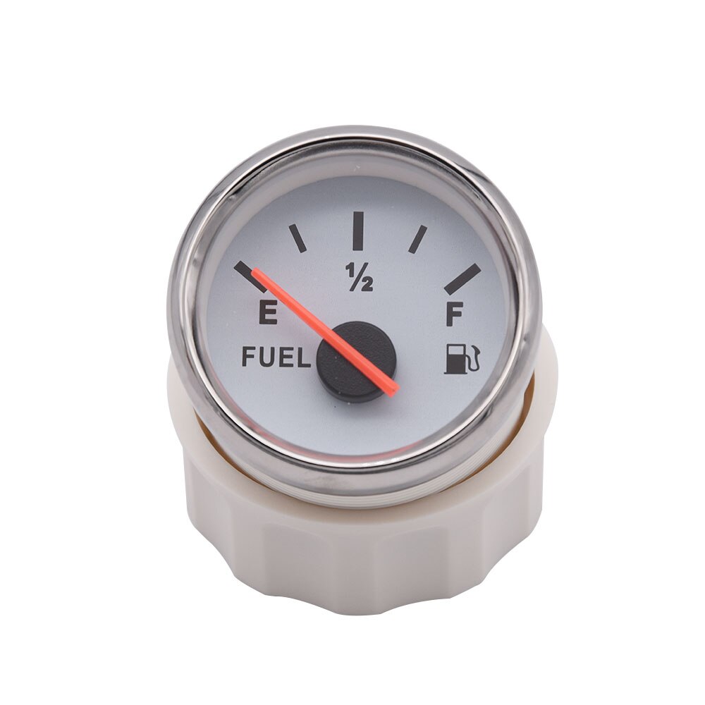 Fuel Level Gauge + Fuel Level Sensor 0-190ohm Gauges Oil Liquid Tank Indicator With Red Backlight Stainless Steel Fit Boat Car