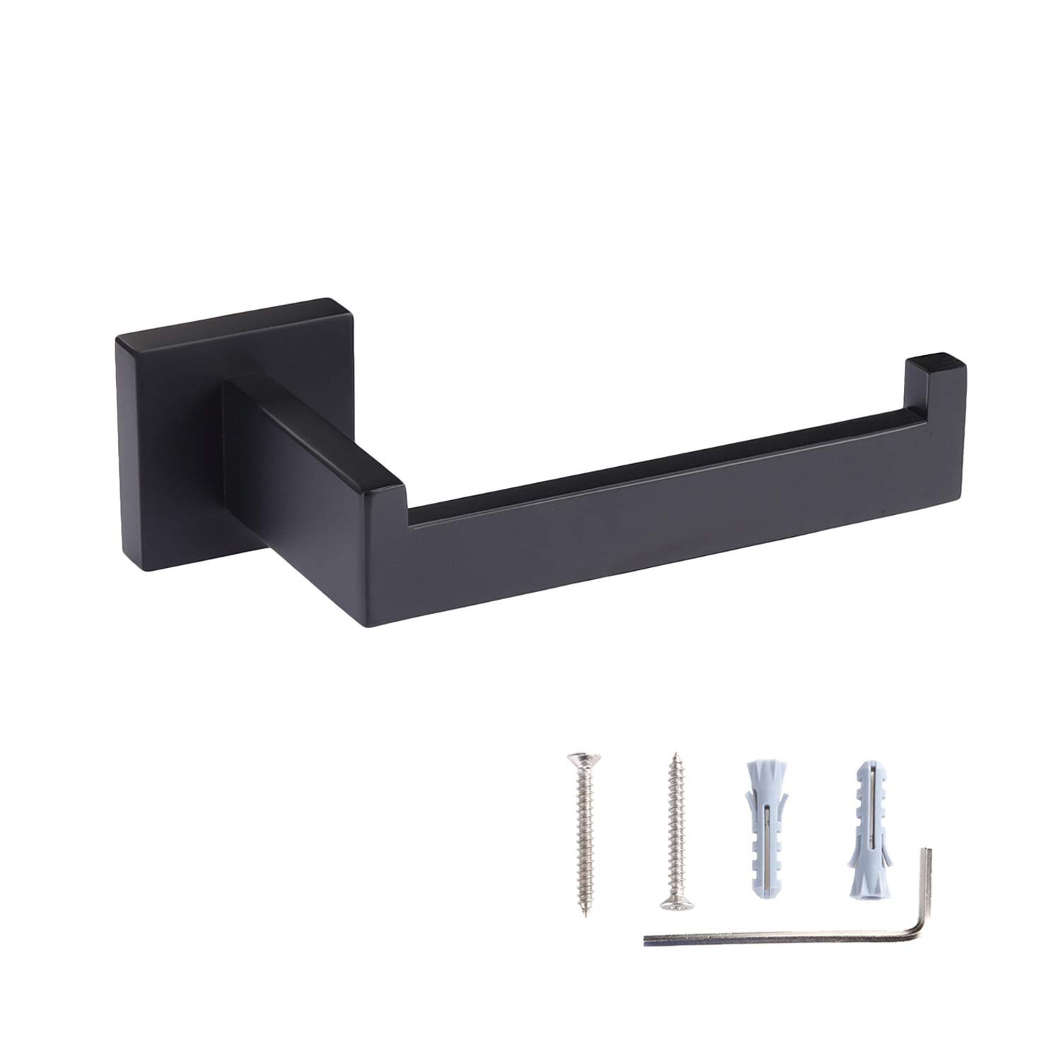 Toilet Paper Holder Tissue Roll Holder Hanger Matte Black Bathroom Accessories Wall Mount держатель для туалет: Black
