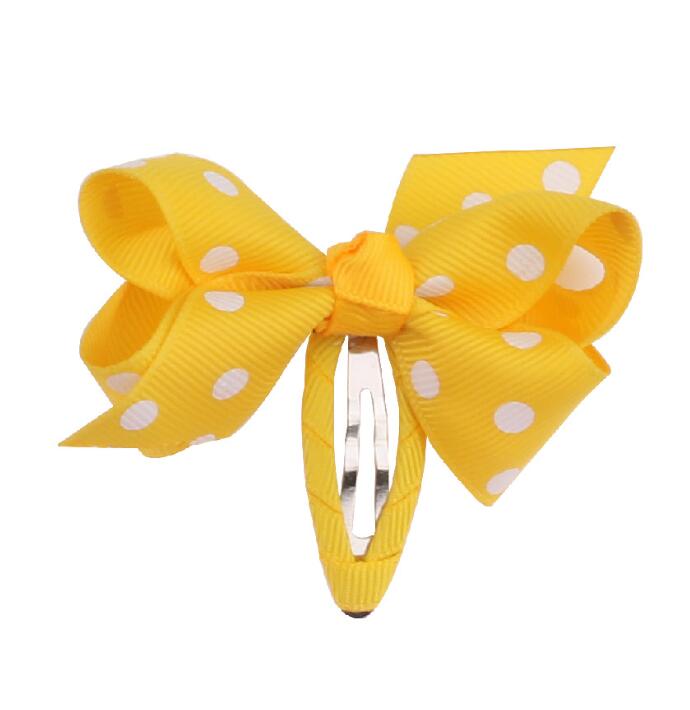 Boutique points cheveux noeud clips enfants filles pince à cheveux Barrattes cheveux arcs pinces à cheveux BB clips cheveux accessoires chapeaux: Jaune clair