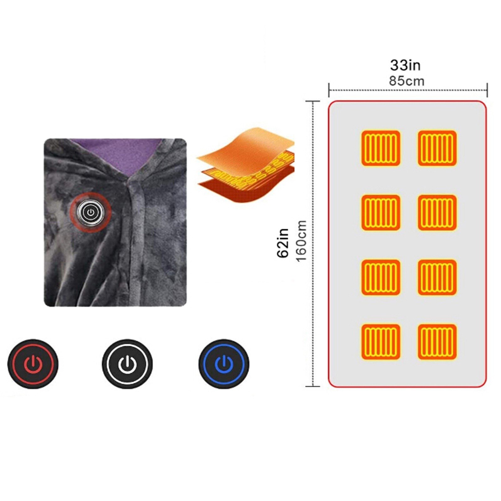 4# Usb Electric Heating Blanket Flannel Material Washable Cold Proof Electric Blankets Electric Heating Blanket Warmer Heater
