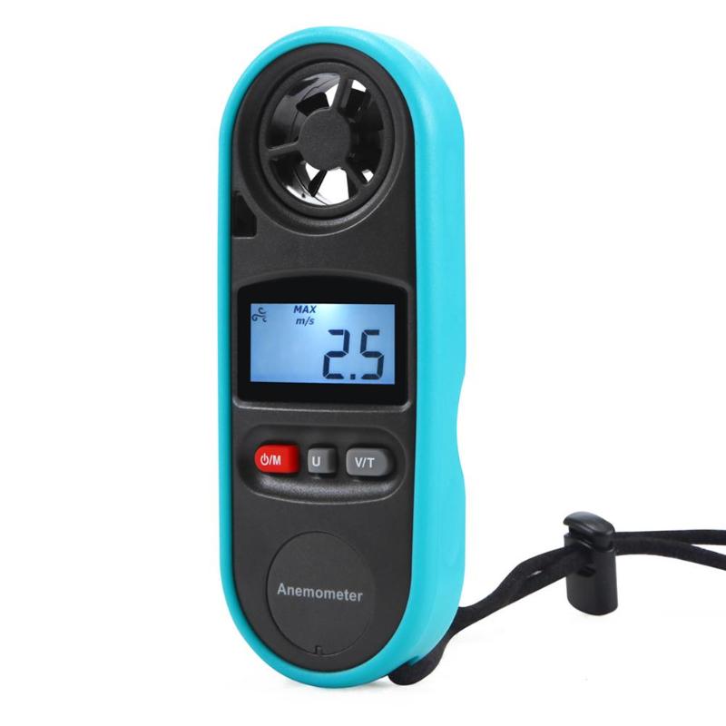 Portable LCD Digital Windmeter Anemometer Thermometer Wind Speed Gauge Meter Rapid Response and Accurate Measurement