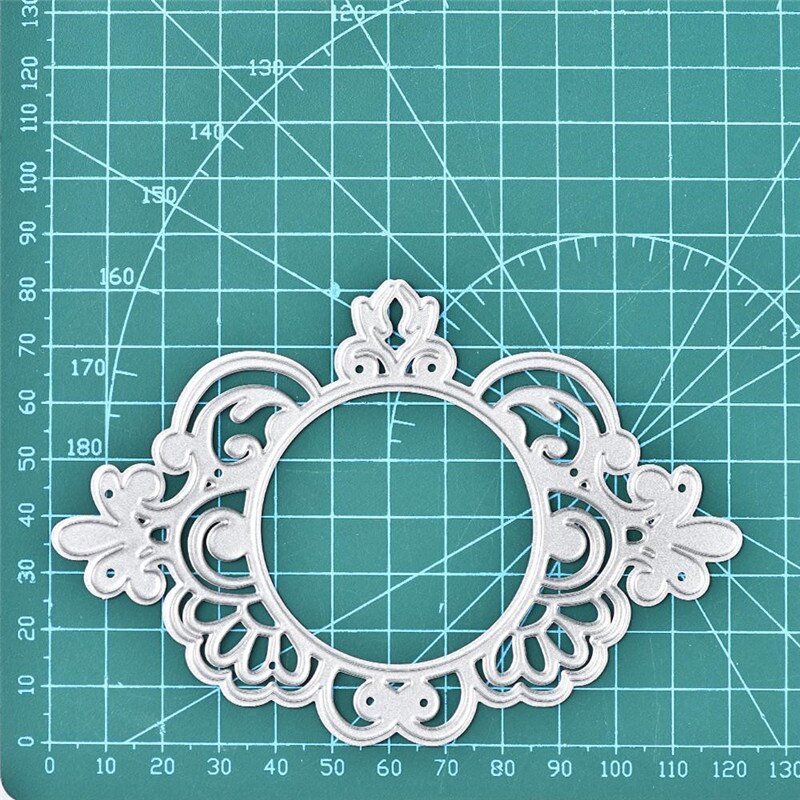 DiyArts Lace Frame Series Metal Cutting Dies Circle Paper Craft Mandala Stencil Templates for Diy Scrapbooking Decorative Mold