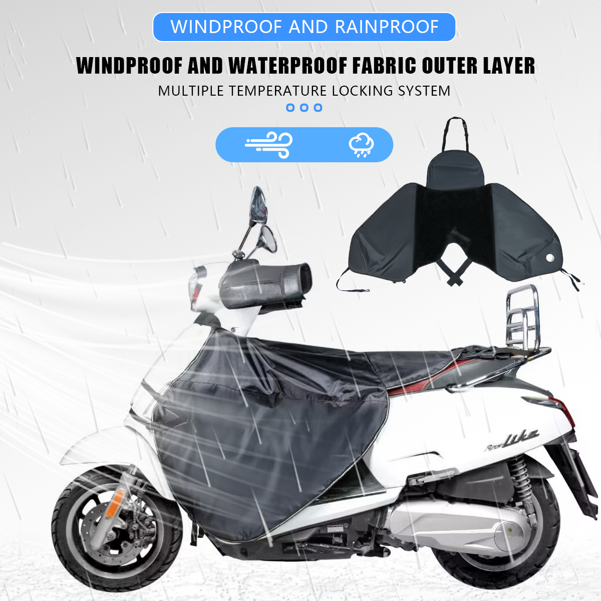 Trapunta antivento Autunno inverno bici elettrica antipioggia copri gamba coperta per ginocchio guanti freddi scooter tuta fredda generale