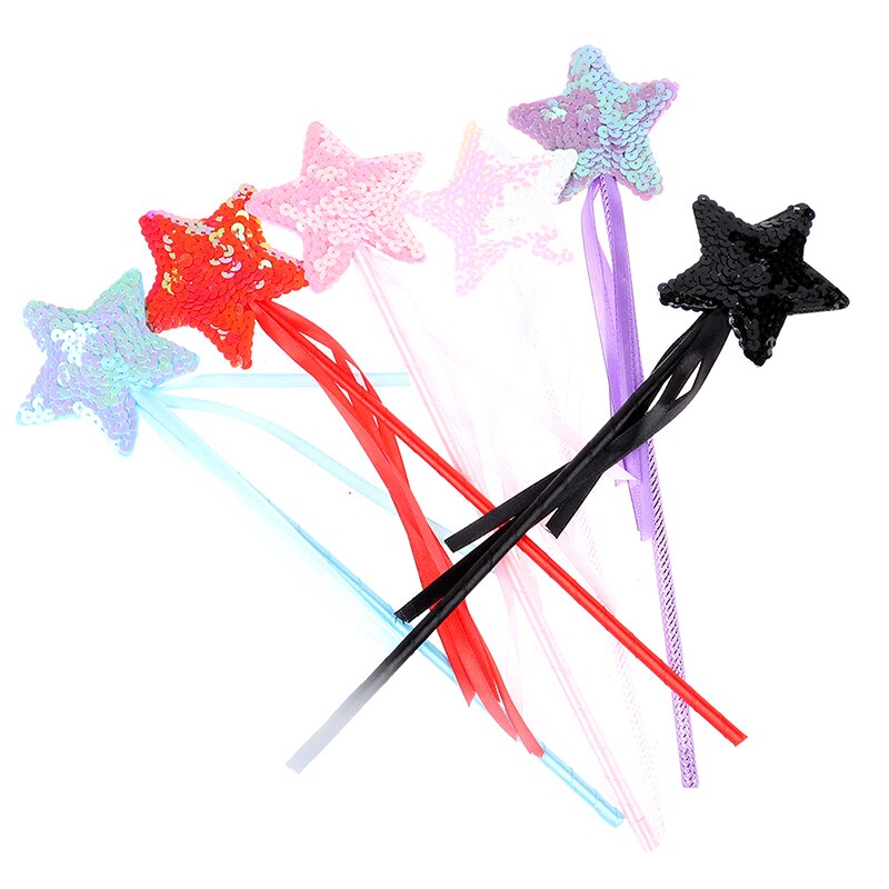 2 Stuks Willekeurige Leuke Vijfpuntige Ster Fairy Toverstaf Magic Stick Partij Speelgoed Voor Kids