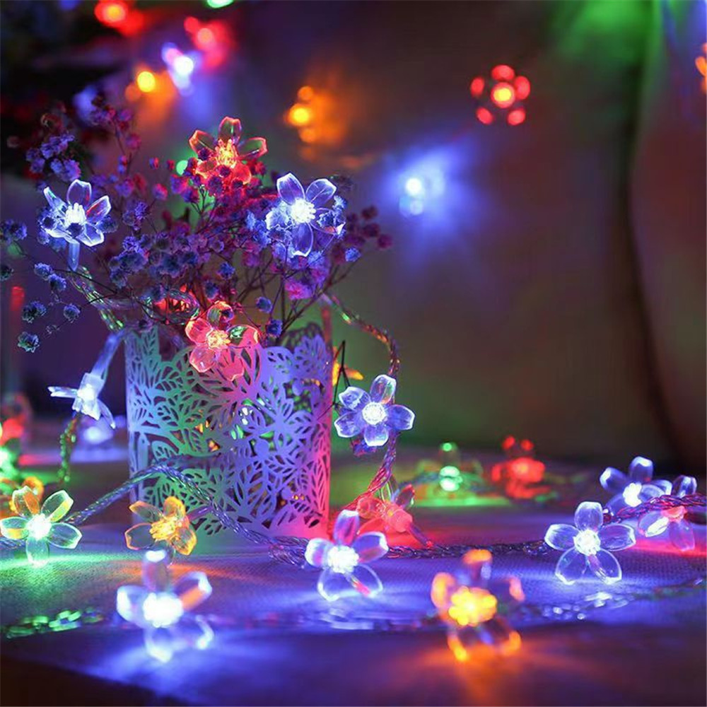 5/7/12M Solar-LED-Licht für den Außenbereich, Gartendekoration, Kirschlichter, wasserdicht, solarbetrieben, Terrassenlicht für Gartenparty, Weihnachten