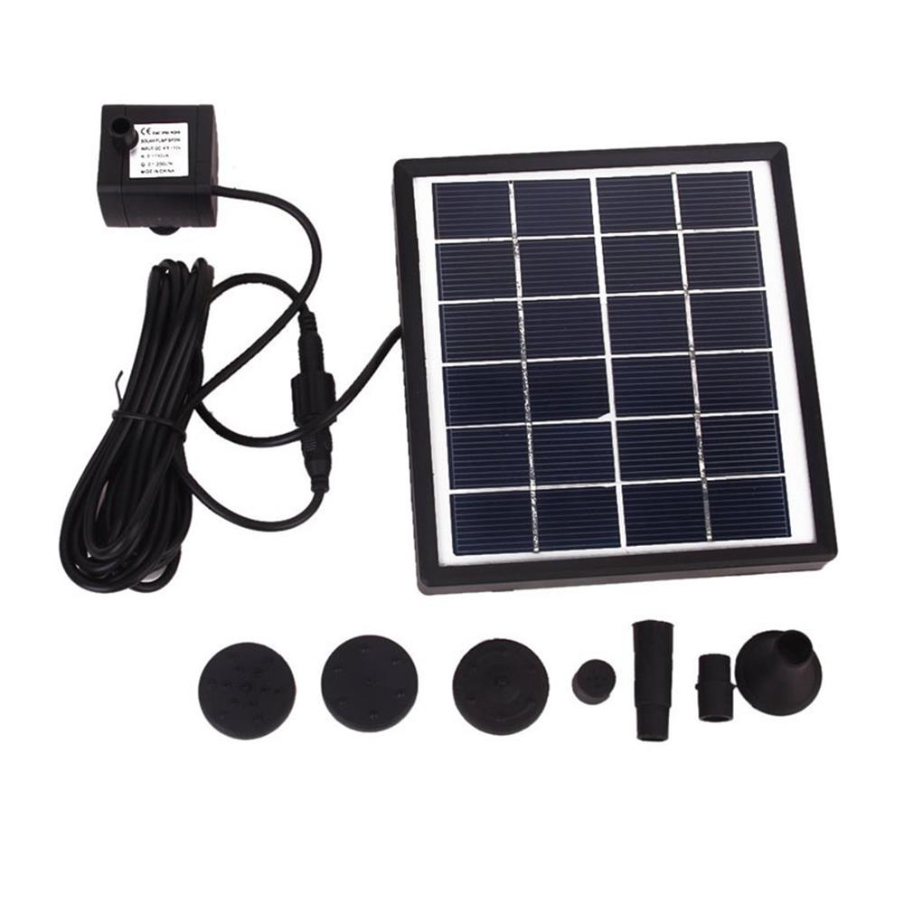 Solar Water Pump 6V 1.5W Solar Water Fountain Tank Submersible Pump Rockery Solar Panel Water Floating Pond Garden Water Pump