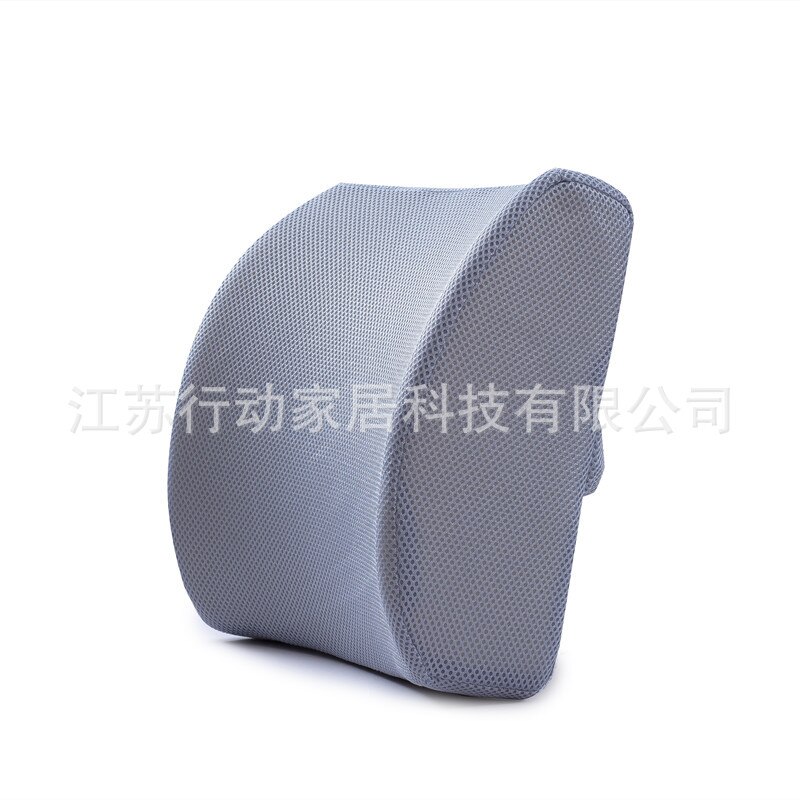 Moderne Minimalistische Memory Foam Kussens Kantoor Trage Rebound Lumbale Kussen Comfortabel En Ademend Auto Kussen Voor Terug: Flannel Grey