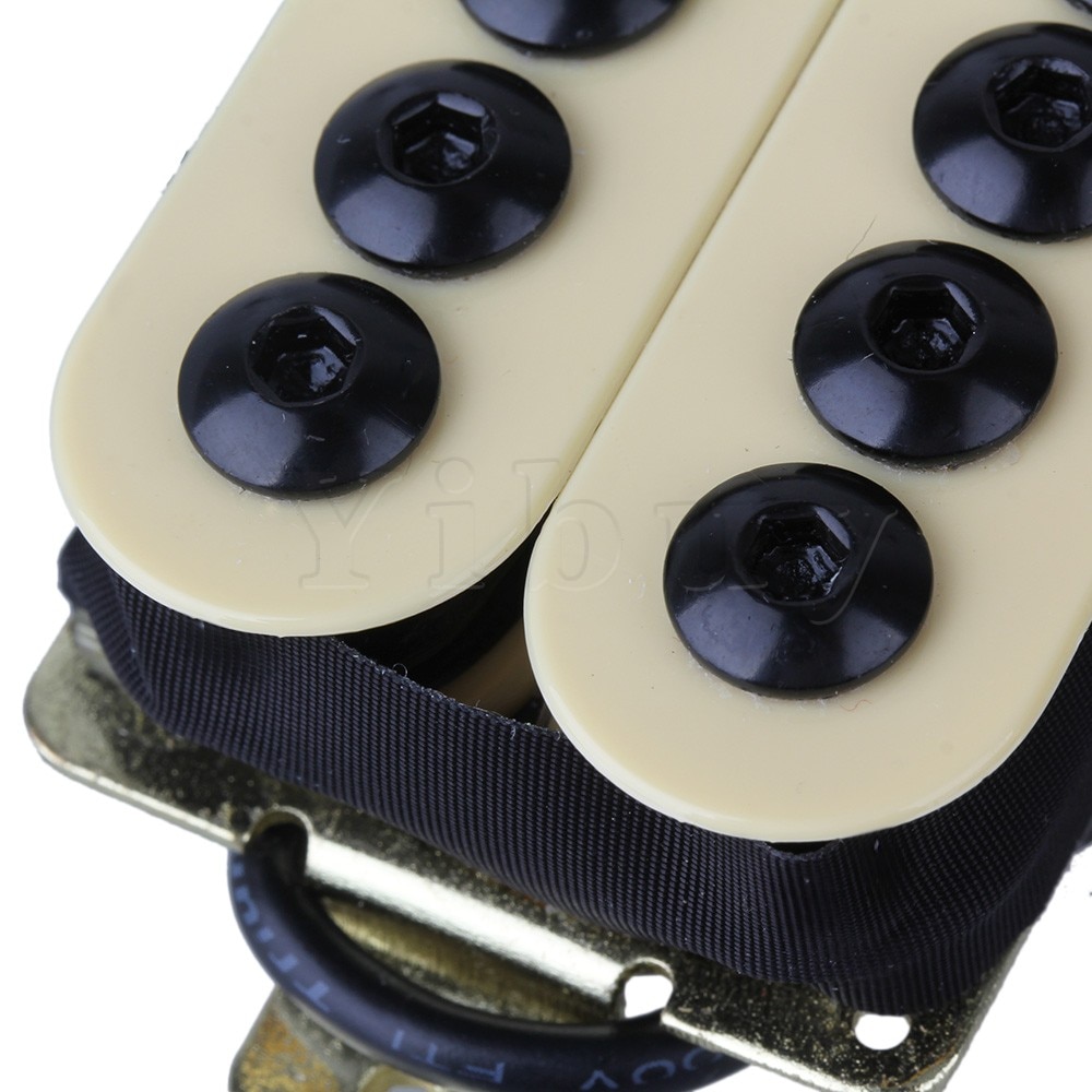 Yibuy Double Coil Humbucker Electric Guitar Neck Bridge Pickup Ceramic Magnets