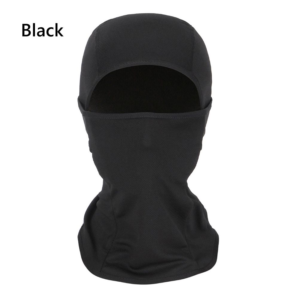 Cagoule respirante anti-poussière pour moto, cagoule de Protection solaire UV: Black