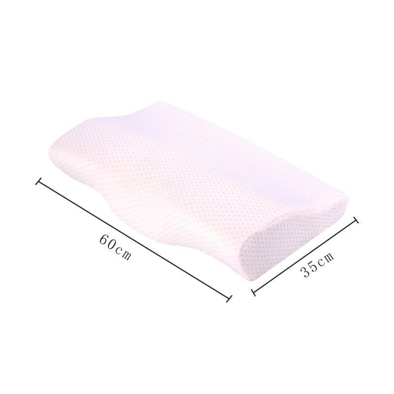 1 stk relax cervikal sundhedspleje puder kontureret ortopædisk memory skum pude til nakkesmerter cervikale puder memory puder: Hvid  b 60 x 35 x 12cm