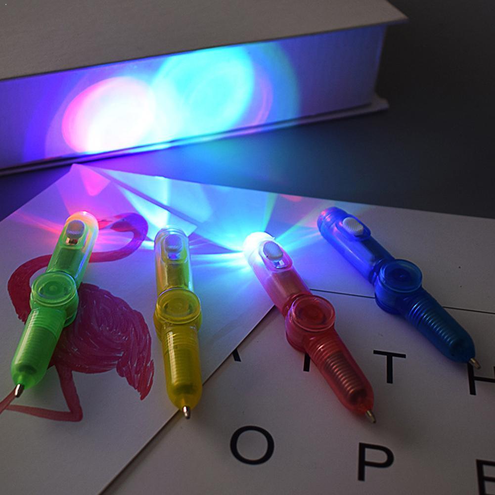 Led Spinning Pen Balpen Fidget Spinner Hand Top Glow Toy Stress Kids Levert Speelgoed Licht School Edc Relief donker In P5C9