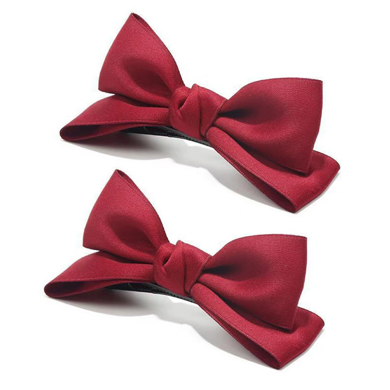 2 unids/lote lazo para el cabello para mujeres niñas horquilla Simple Top Clip para el cabello horquillas para mujer accesorios para el cabello: YELLOW