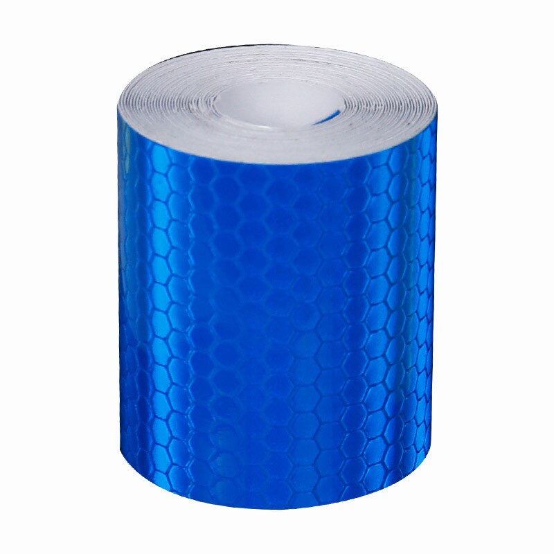 Pegatinas de cinta de advertencia Reflector de luz de advertencia pegatina protectora película reflectante de seguridad para coche reflectante 100cm X 5cm: Blue