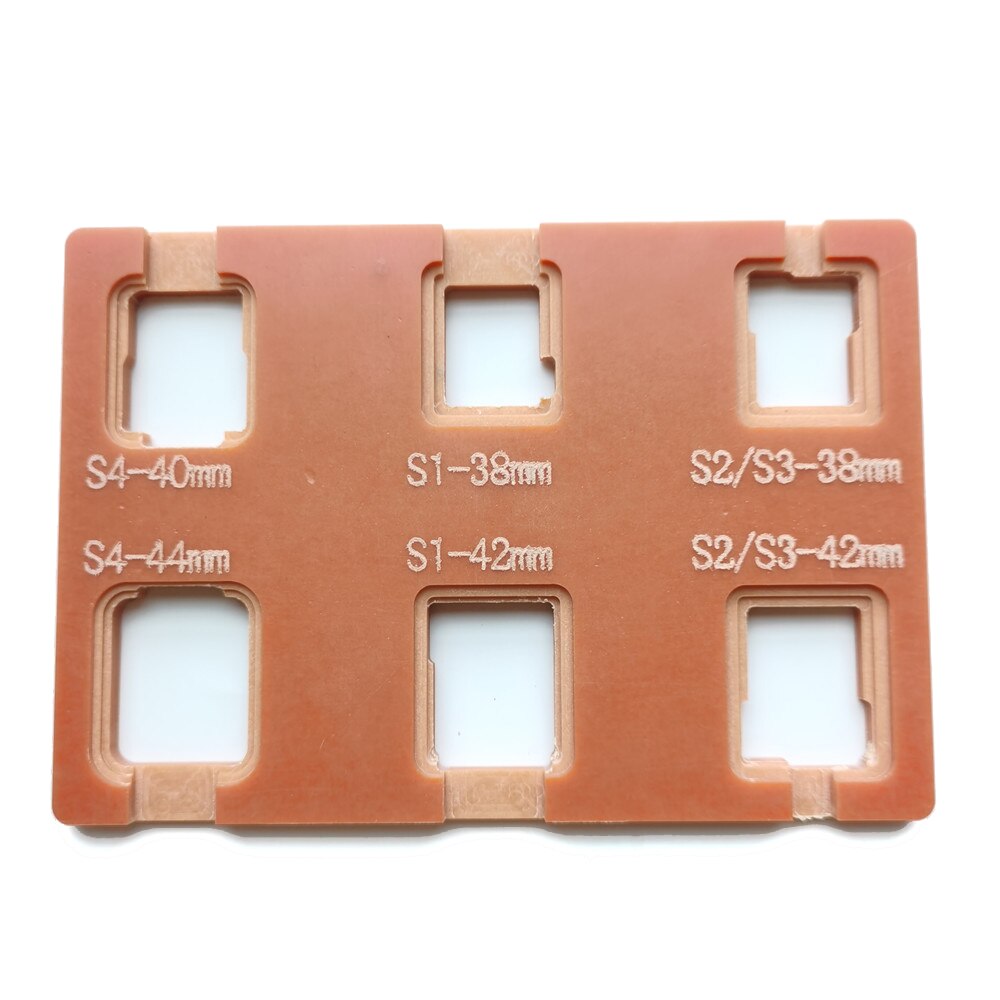 For Apple Watch Seires 1 2 3 4 5 6 (6 in 1) S6 S5 S4 S3 S2 Precision Alignment Mould Touch Panel Glass OCA Glue Laminating Mold: Wood