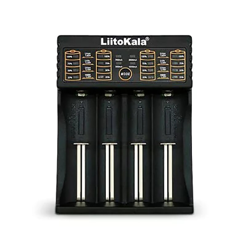 Liitokala Lii-402 Micro Usb Dc 5V 2A 4Slots 18650/26650/16340/14500 Batterij Lader Lithium Nimh Batterij voor 3.7V Aa Aaa Sc