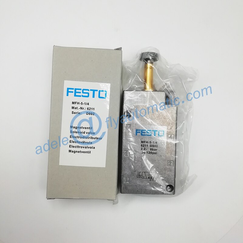 MFH-5-1/4 6211 Festo 5/2-ways pneumatic valve with coil Tiger classic solenoid valve with coil