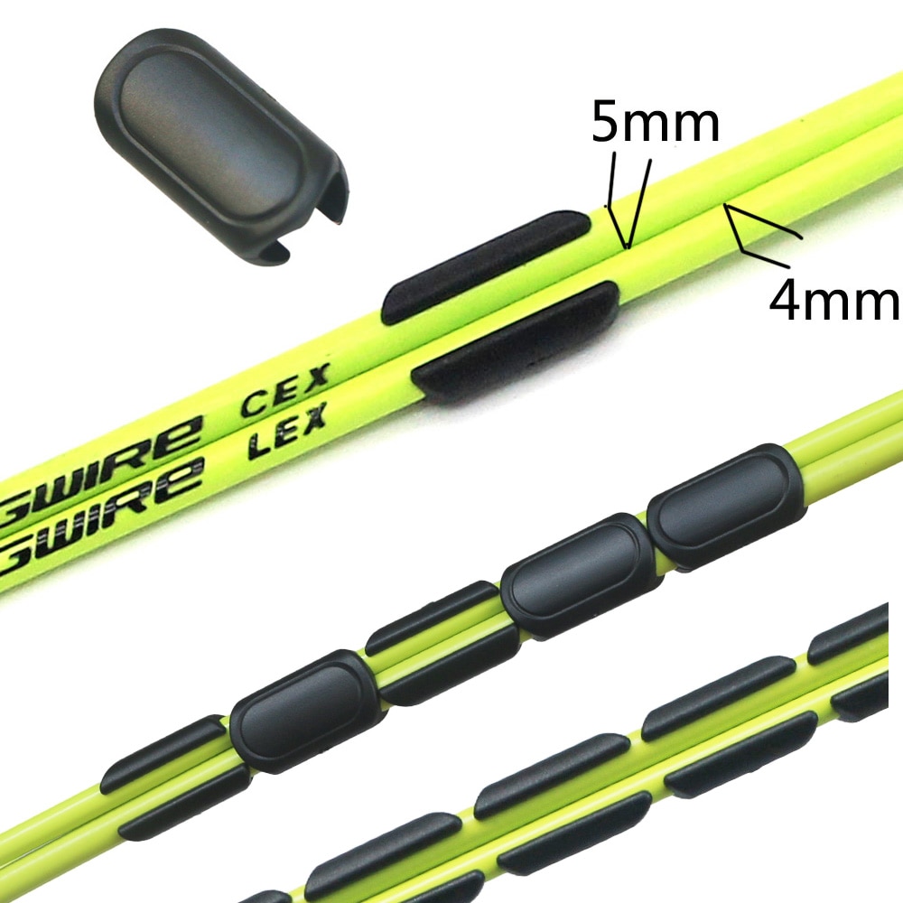 10 unidades de organizadores de cables para bicicleta, abrazaderas para mangueras hidráulicas, soportes de clip para cables de cambio, desviador y freno de 4mm y 5mm