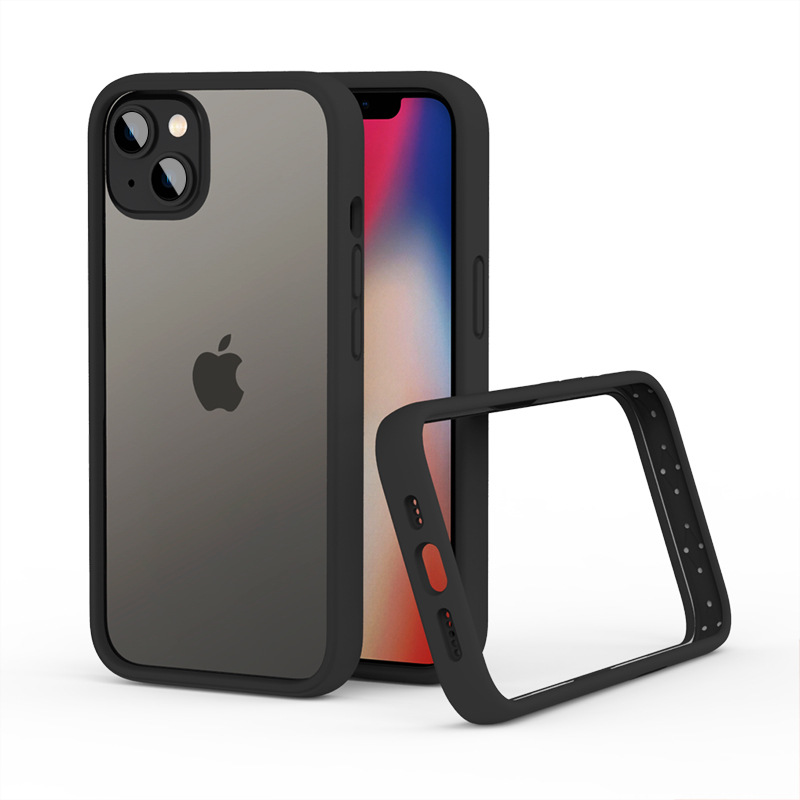 2025 Neue Flüssigsilikon-Original-Stoßstangenrahmen-Telefonhülle für iPhone 15 14 Profi Max 15 14 Plus 12 13 Mini Anti-Klopf-Rückseite