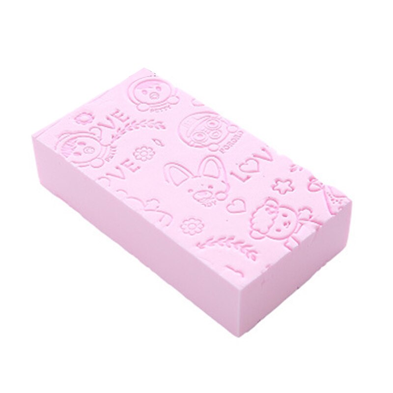 Niño de dibujos animados de lavado suave de esponja exfoliante Bady lavado del cuerpo baño revestimiento ducha cepillo para Spa almohadilla de fregar colorido sólido: 04