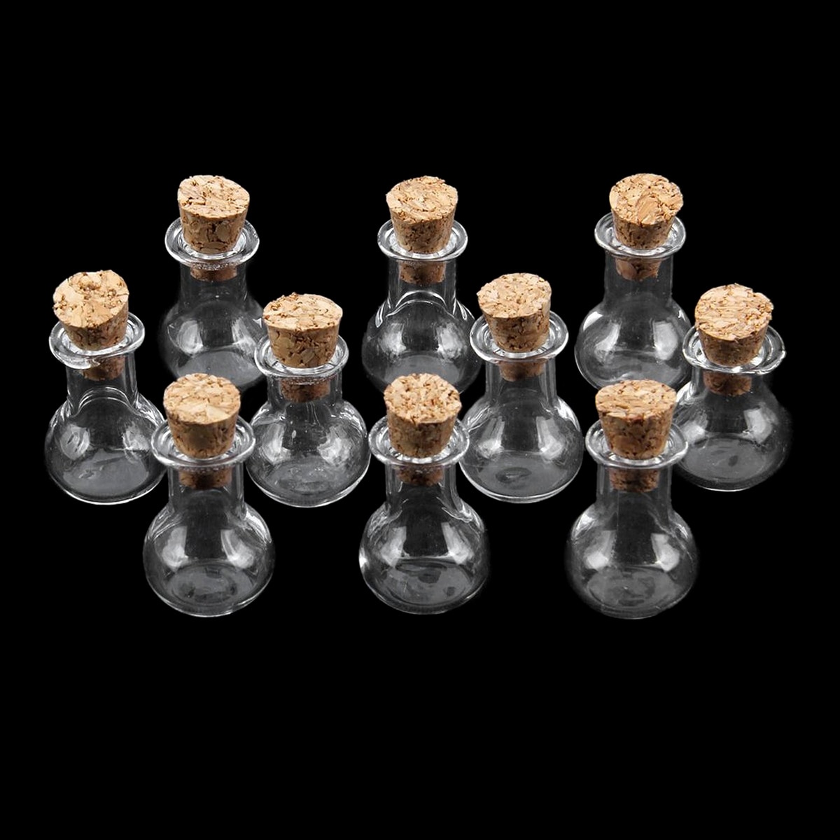 Mini Note Jar 10pcs Bulb Shape Mini Glass Bottles Jars with Cork... – Vicedeal