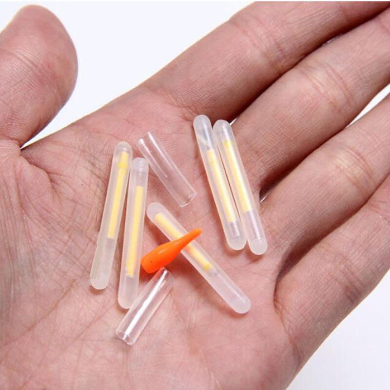 10 Bags 4.5*37mm Fishing Float Fluorescent Light stick Light Night Luminous Float Rod Lights Glow Stick for Night Fishing