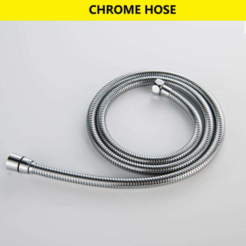 Badkamer Douche Sliding Bar Chrome Set 1/2/3 Functies Messing Abs Plastic Handheld Douche Rvs Verstelbare Bar: Hose Only