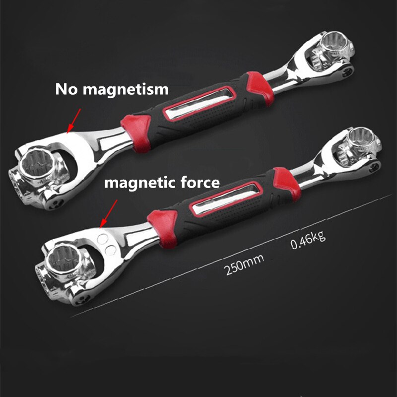 360 Rotatie Dubbele Steeksleutel Set 52 In 1 Multitool Hond Bone Sleutel Voor Auto Reparatie Tools 250Mm Universele socket Wrenchs