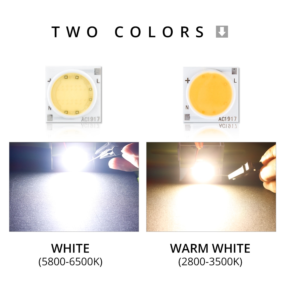 Ceramics LED COB Chip lamp 30W 20W 15W 12W LED Diode Light Matrix 9W 7W 5W 3W 220V Smart IC No Need Driver No Stroboscopic