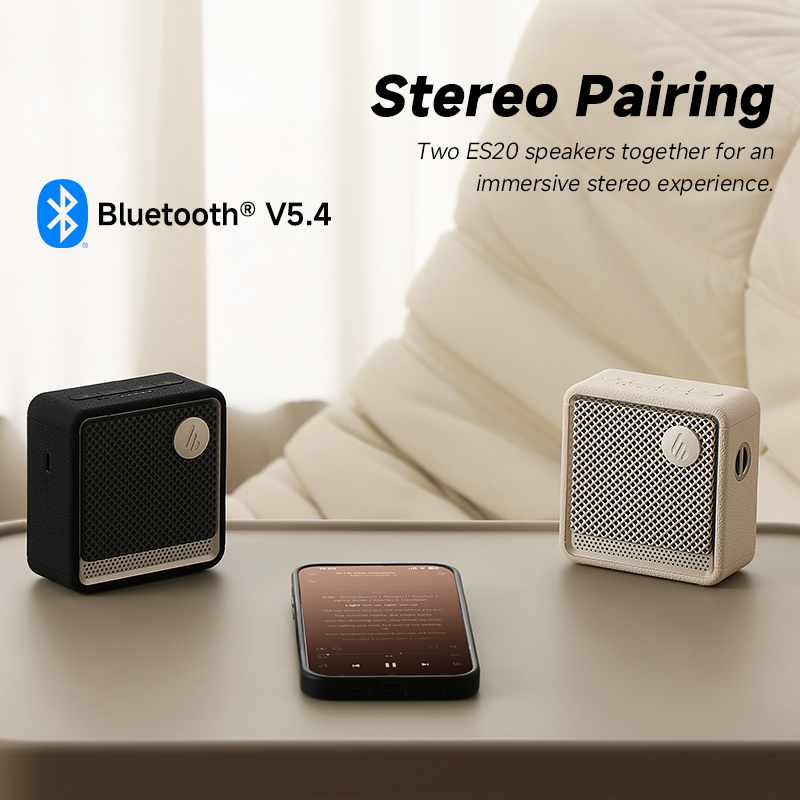 Edifier ES20 Altavoz Bluetooth portátil altavoz inalámbrico IP67 efectos de luz impermeables altavoces exteriores graves profundos con micrófono