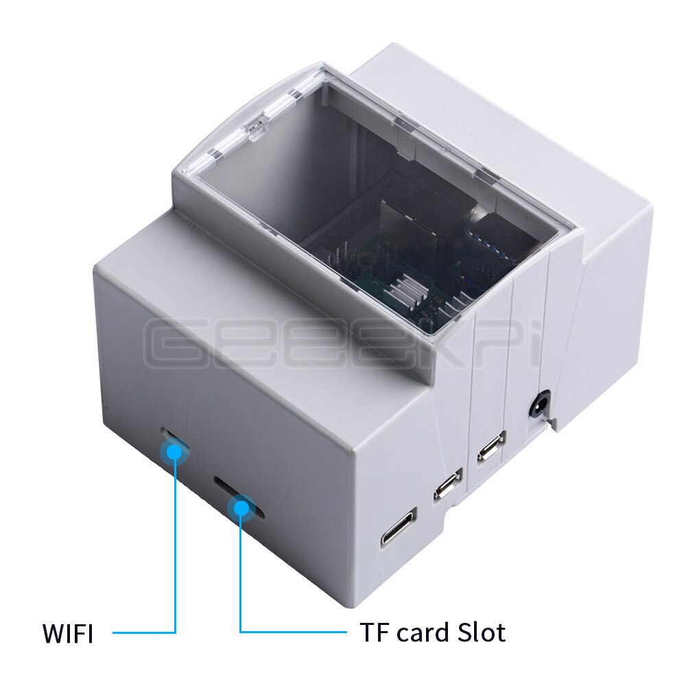 GeeekPi ABS boîtier électrique boîtier en plastique pour framboise Pi, avec ventilateur de refroidissement dissipateurs tournevis pour framboise Pi 4B / 3B + / 3B