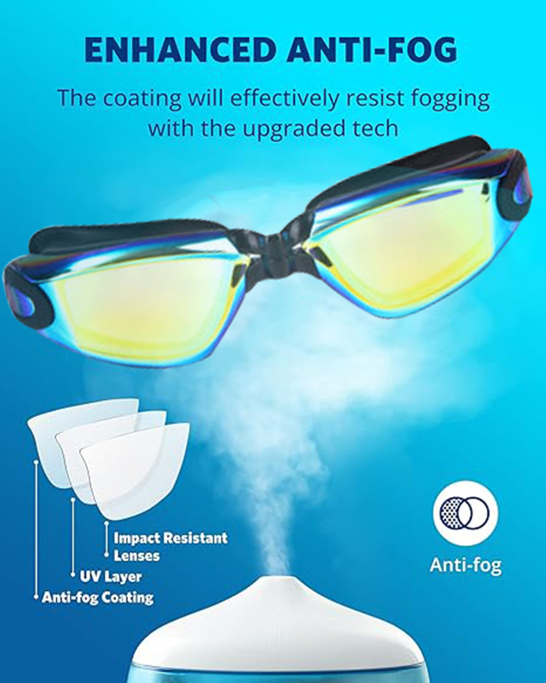 ARENA Kein Auslaufen, Anti-Beschlag, vollständiger Schutz, HD-Schwimmbrille, für Herren und Damen, verstellbare, auslaufsichere Schwimmbrille für Erwachsene