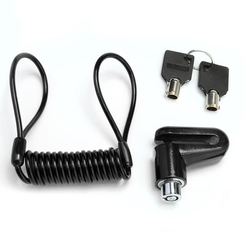 Scooter lock Anti-Theft Disc Brakes Lock with Steel Wire for Xiaomi M365 Electric Scooter Skateboard Wheels Lock Disc Brake: Black