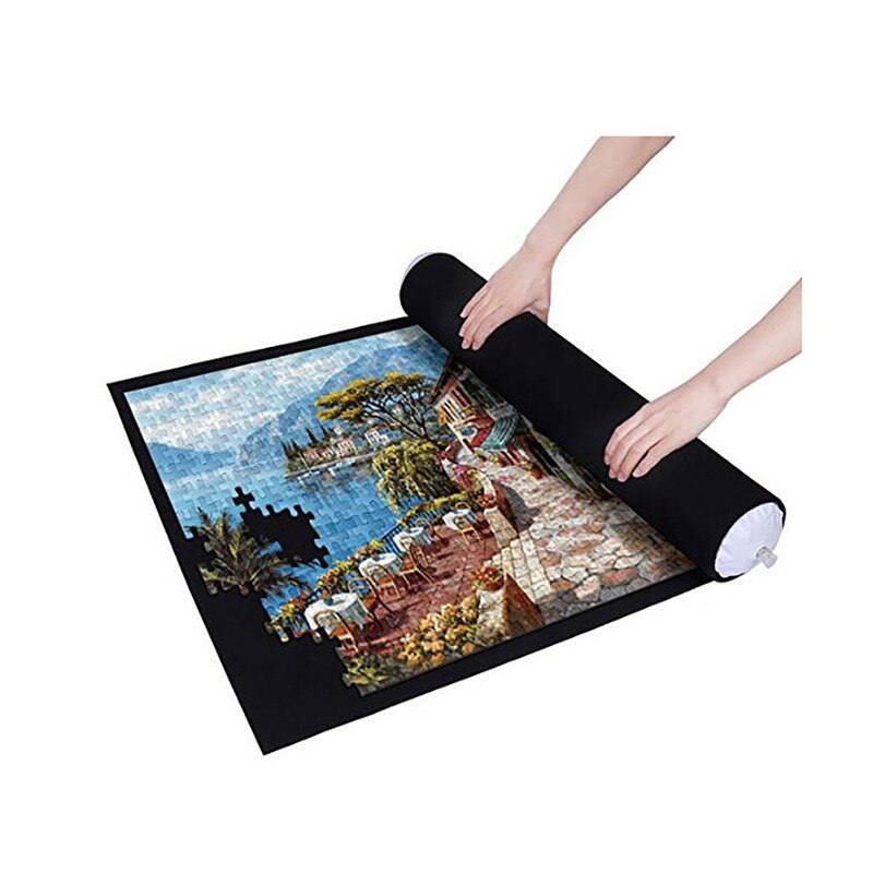 I bambini Di Puzzle Giocattolo di Puzzle Rotolo Feltro Zerbino Ospitare 1500 Pezzi di Giocattoli di Apprendimento Di Puzzle Accessori Da Viaggio Portatile Bambino Che Striscia Zerbino