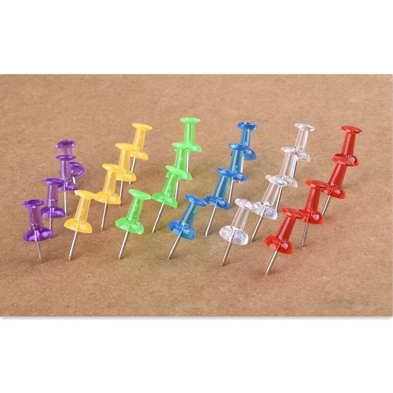 240PCS Z-LABEL Color Transparent Push Pin Painting Thumbtack Softwood Nails