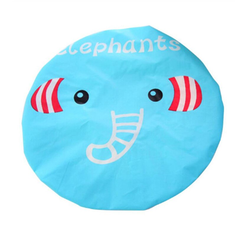 Cartoon dier waterdichte douche bad haarkap herbruikbare kanten elastische band föhn haarstomer: Grijs