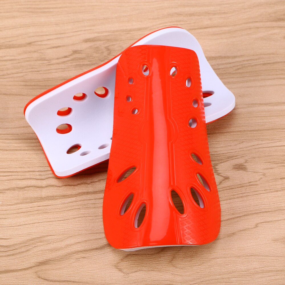 1 par leve respirável adulto bezerro equipamentos de proteção de equipamento de futebol para homem (branco): Red