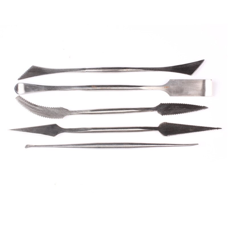 5pcs Stainless steel clay sculpture knife Sculpture tools for modeling ceramic craft double headed Pottery &amp; Ceramics Clay Tool