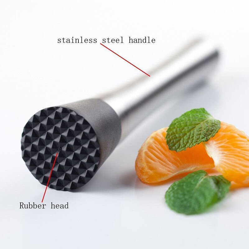 Stainless Steel Lemon Hand Crusher Bar Drink Mixer Stir Kitchen Smash Tools