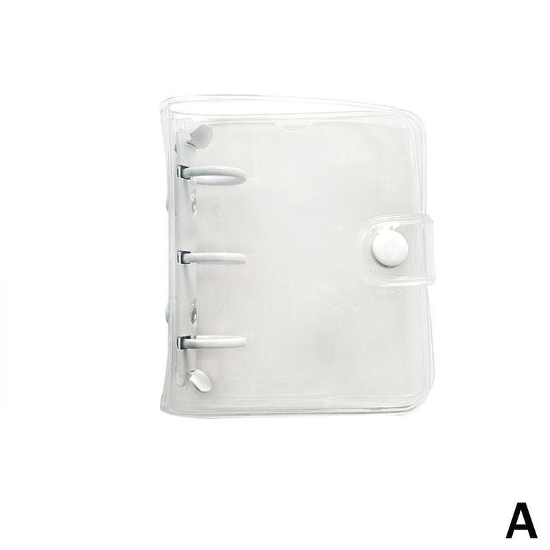 Mini 3 Gat Notebook Losbladige Bindmiddel Planner Boek Dagboek Transparante Pvc Cover: A