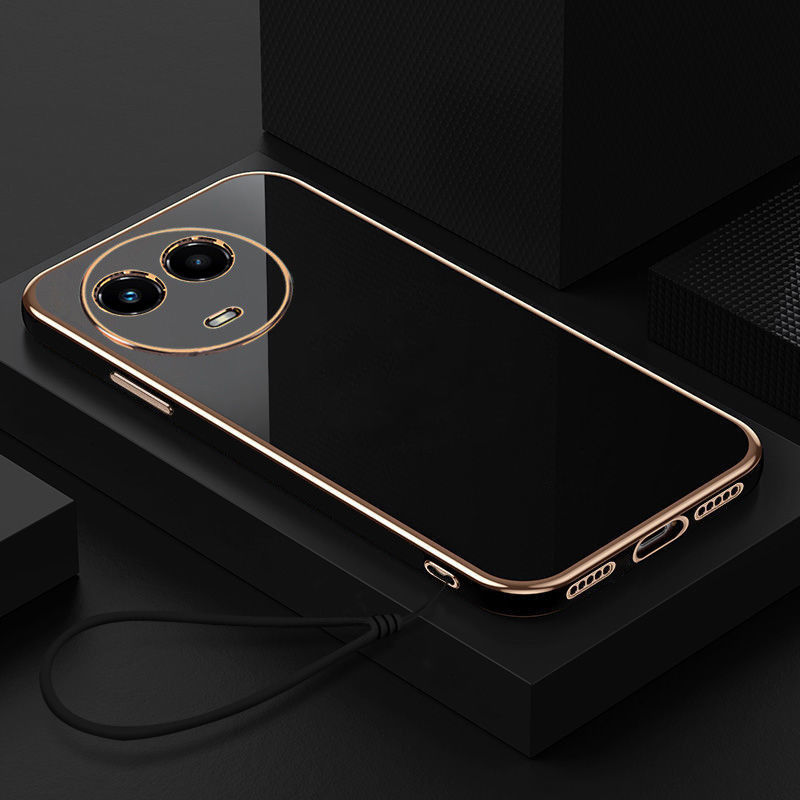 Coque de téléphone en Silicone solide, lignes ondulées carrées de luxe, pour Realme 11 5G Realme 11X C67 Realme Narzo 60x, RMX3780 RMX3782: CANVAS / Bleu