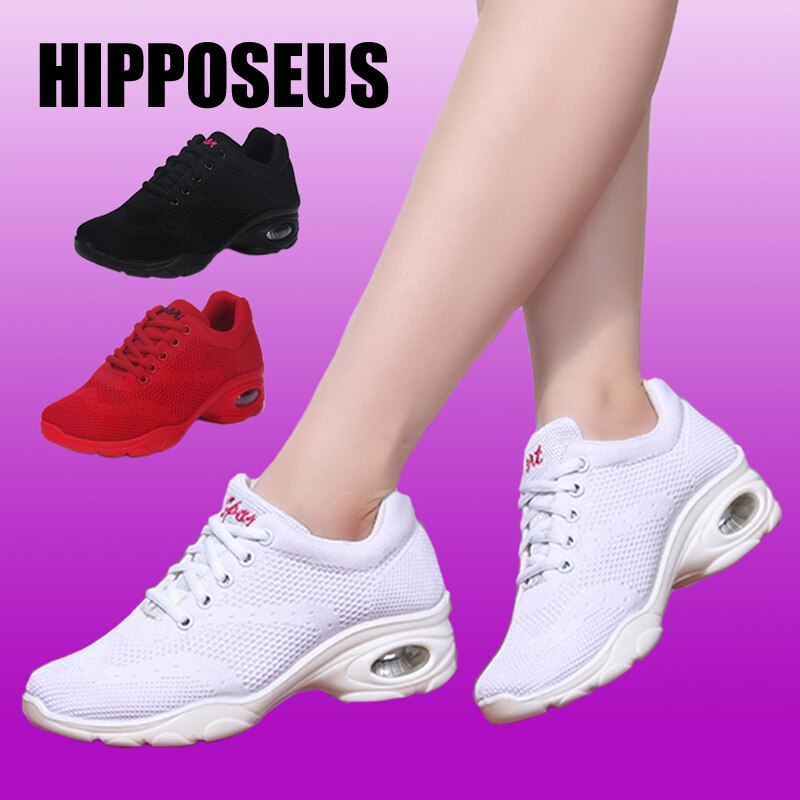 Sneaker Modern Dance Shoes Breathable Jazz Tango Soft Bottom Summer Mesh Lightweight Sports Dancing Shoes for Women Girls Ladies