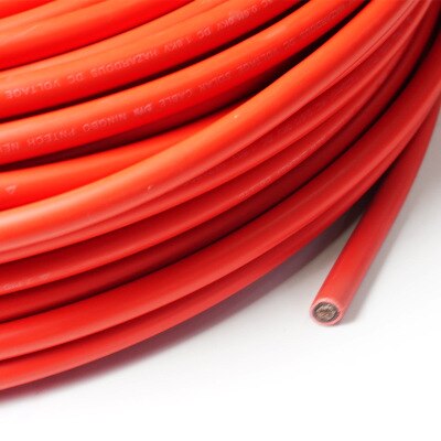 Cable solar PV, rojo y negro para sistema de energía solar, 1500v, ² 2,5mm/4mm ² /6mm ² (14/12/10AWG), aprobación TUV UL, 10 m/lote